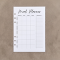 Meal Planner with Shopping List | A5 Ring Binder Insert