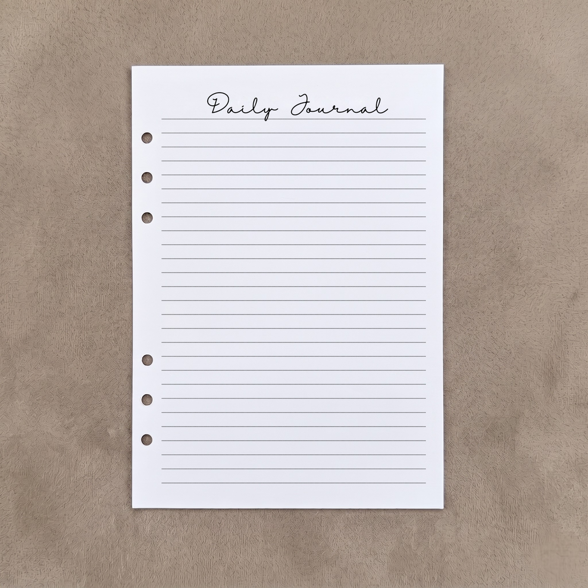 Daily Journal | A5 Ring Binder Inserts