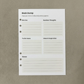 Brain Dump | A5 Ring Binder Inserts