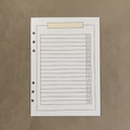 Checklist | A5 Ring Binder Inserts
