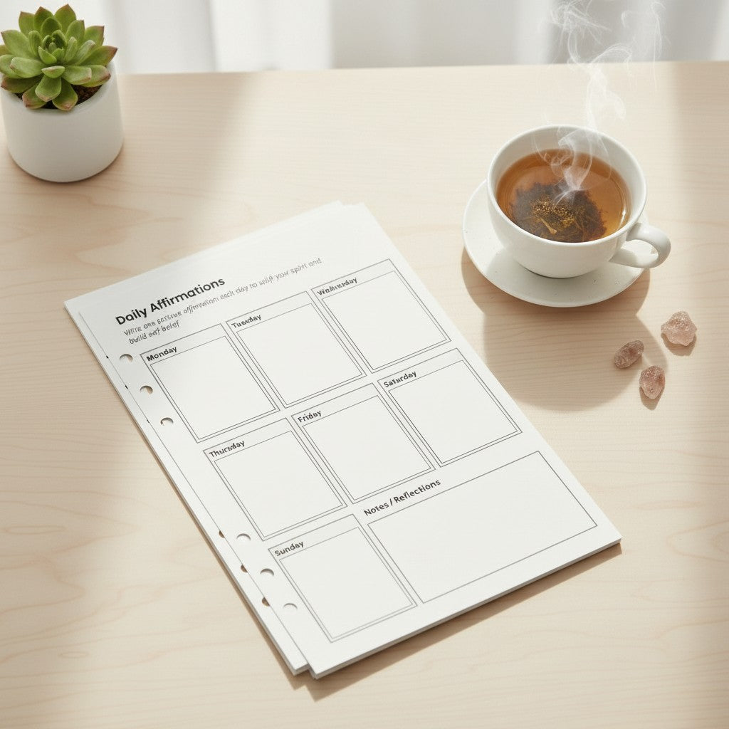 Affirmations | A5 Ring Binder Inserts