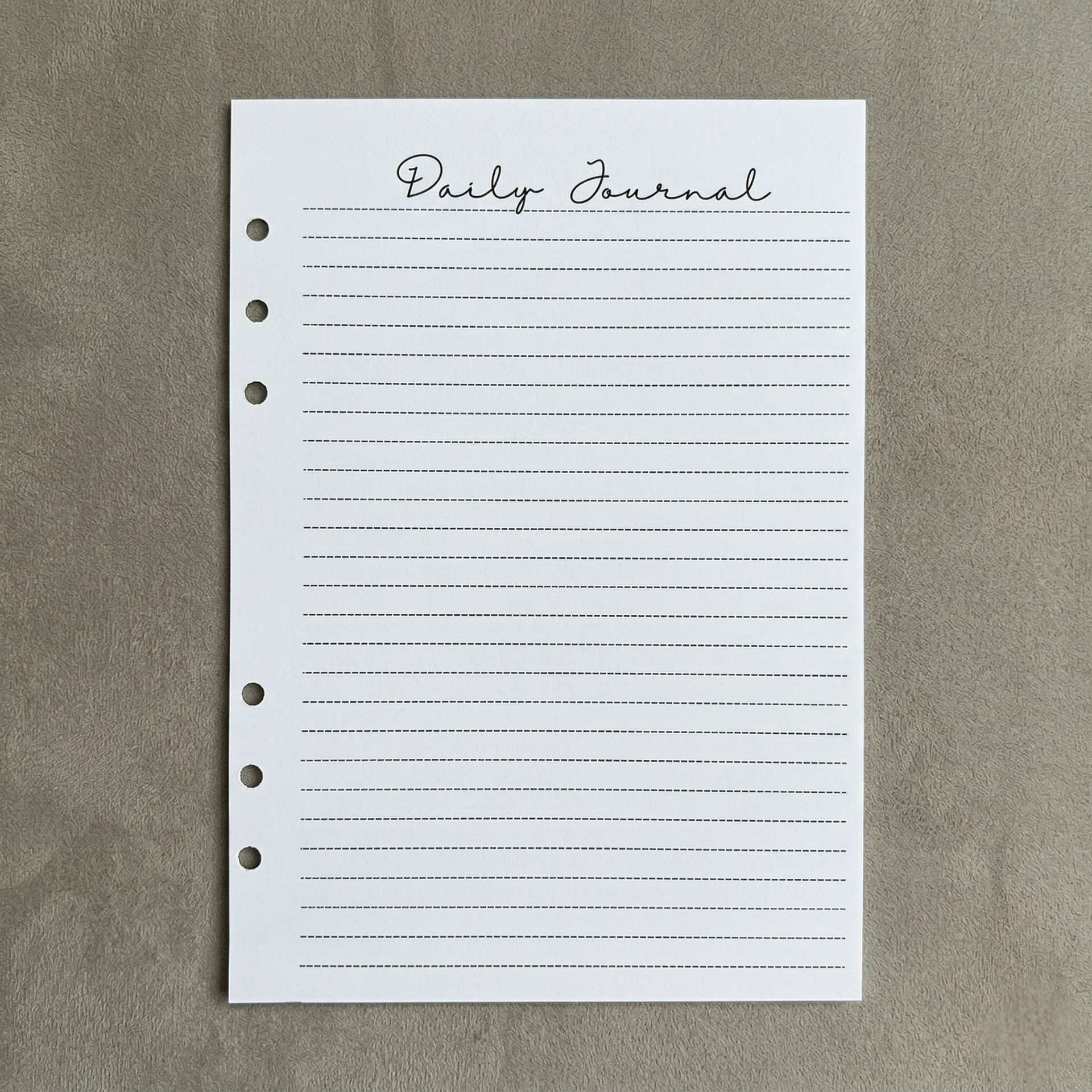 Daily Journal | A5 Ring Binder Inserts