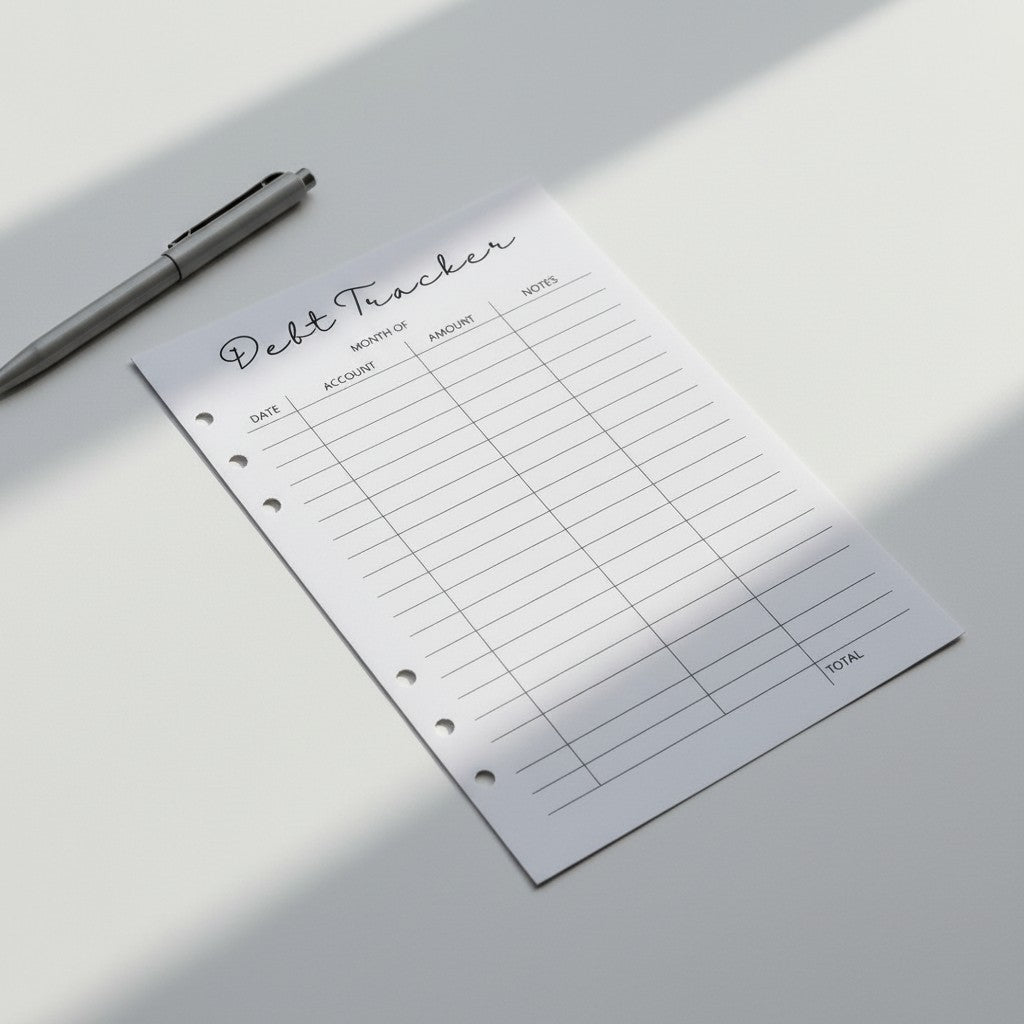 Debt Tracker | A5 Ring Binder Inserts