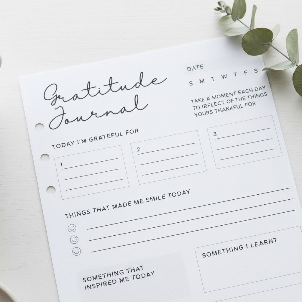 Gratitude Journal | A5 Ring Binder Inserts