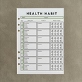 Health Habits | A5 Ring Binder Inserts