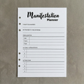 Simple Manifestation Planner | A5 Ring Binder Inserts
