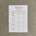 Monthly Budget Planner | 12 PACK - A5 Ring Binder Inserts