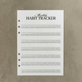 Monthly Habit Tracker | 12 PACK - A5 Ring Binder Inserts