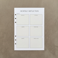 Monthly Reflection | 12 PACK - A5 Ring Binder Inserts