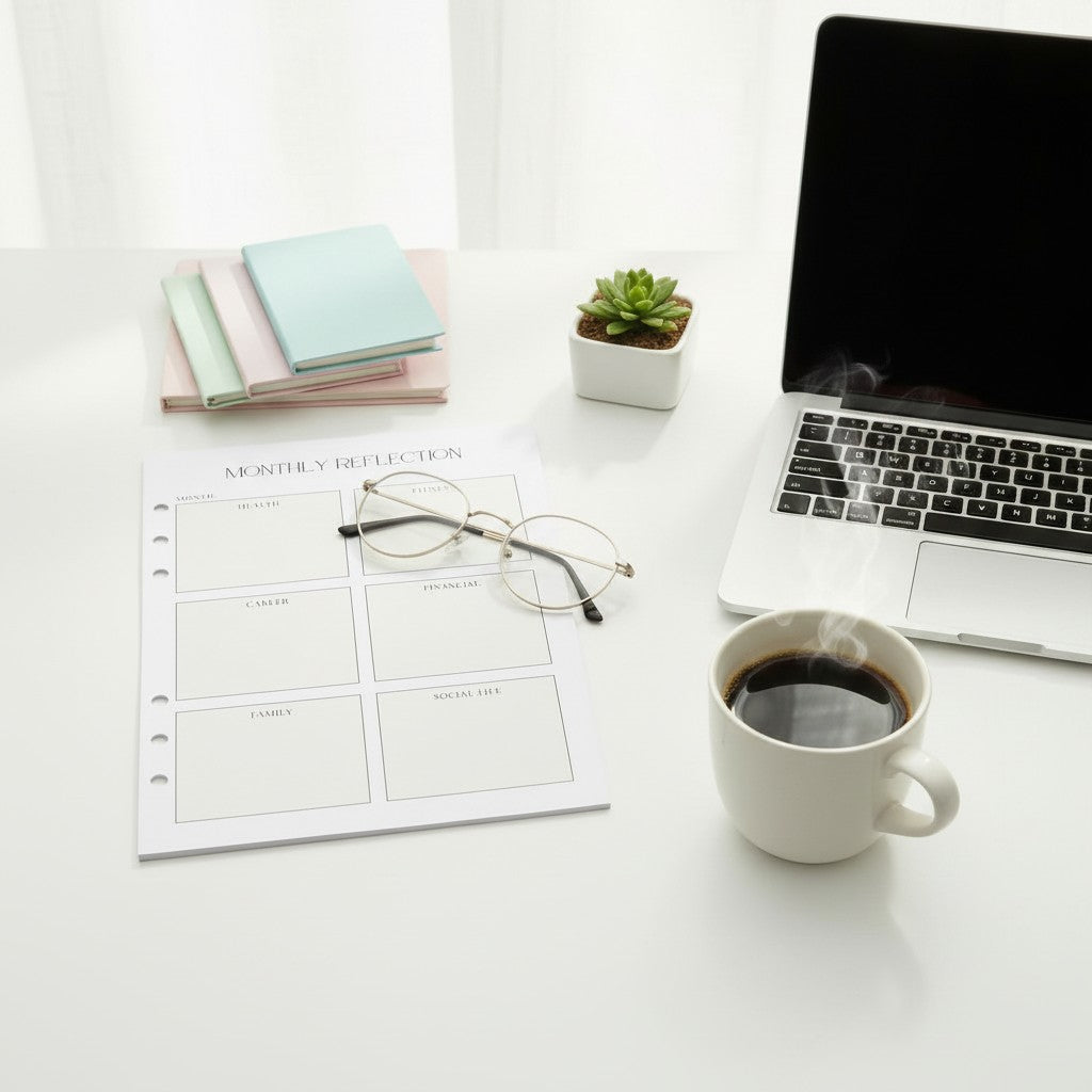 Monthly Reflection | 12 PACK - A5 Ring Binder Inserts