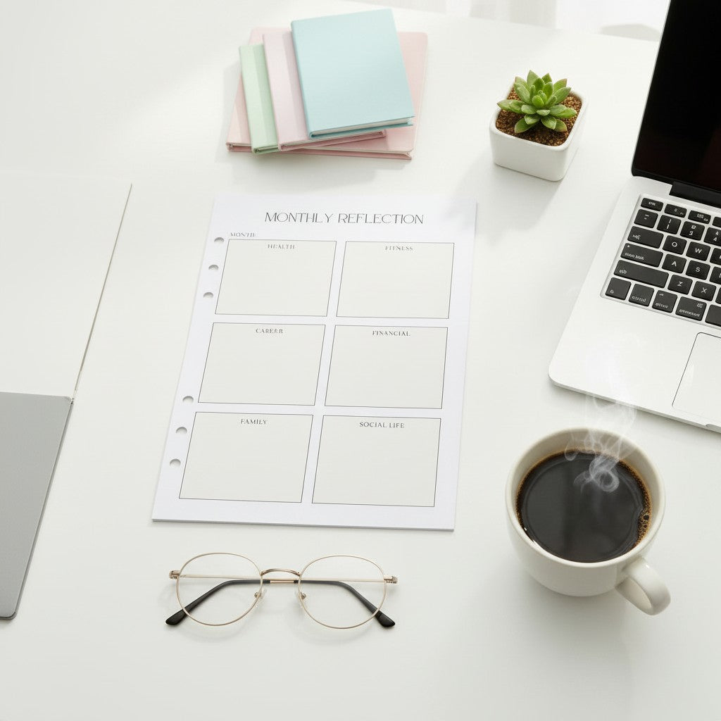 Monthly Reflection | 12 PACK - A5 Ring Binder Inserts