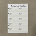 Password Tracker | A5 Ring Binder Inserts