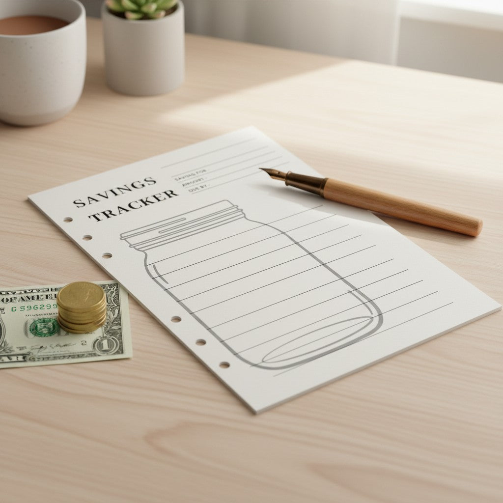 Savings Tracker | A5 Ring Binder Inserts