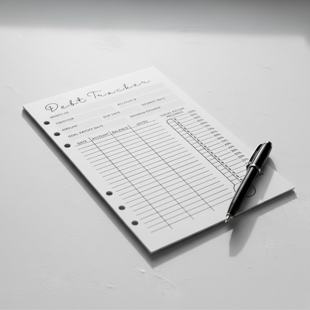Snowball Debt Tracker | A5 Ring Binder Inserts