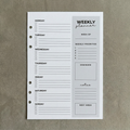 Weekly Planner | A5 Ring Binder Insert