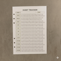 Yearly Habit Tracker | A5 Ring Binder Insert