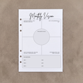 Monthly Vision | 12 PACK - A5 Ring Binder Insert