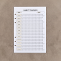 Yearly Habit Tracker | A5 Ring Binder Insert