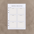 Monthly Reflection | 12 PACK - A5 Ring Binder Inserts