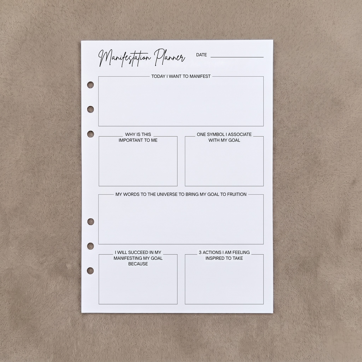Manifestation Planner | A5 Ring Binder Inserts